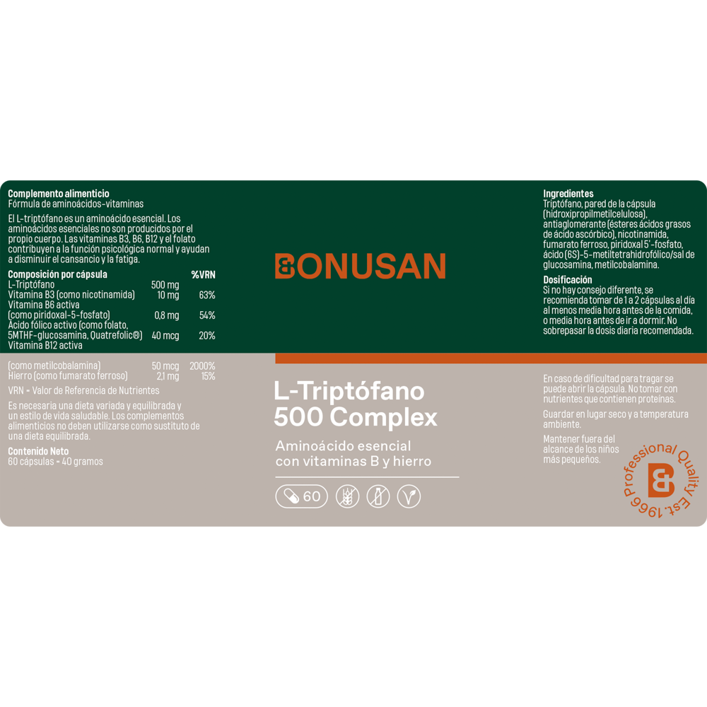 L-Triftófano 500 Complex | BONUSAN