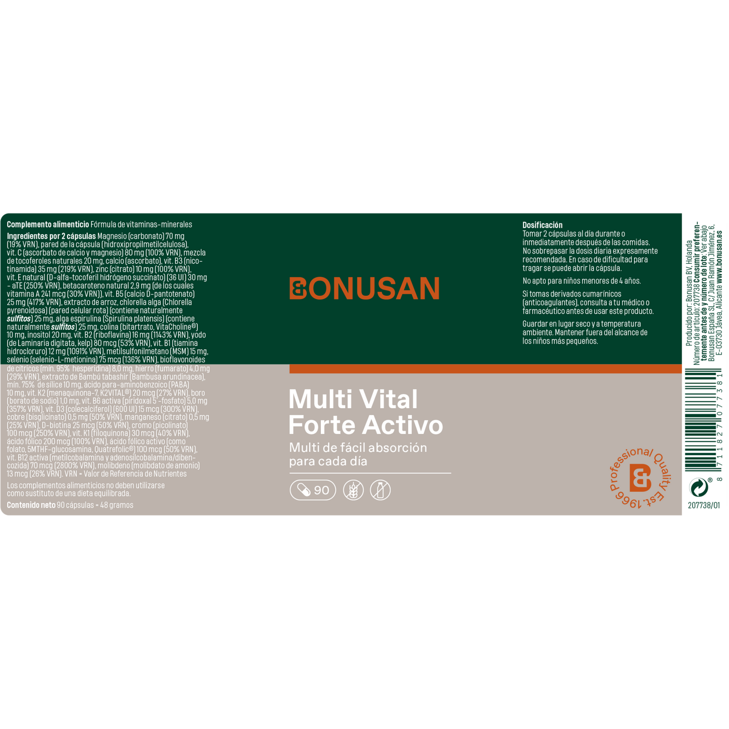 Multi Vital Forte Activo | BONUSAN