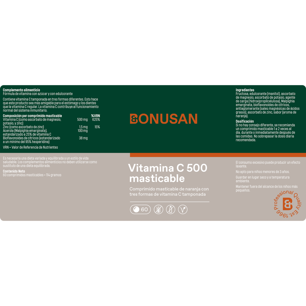 Vitamina C 500 Manticable | BONUSAN