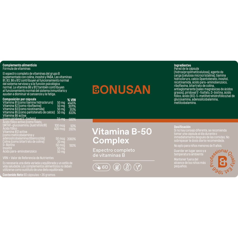 Vitamina B-50 Complex | BONUSAN