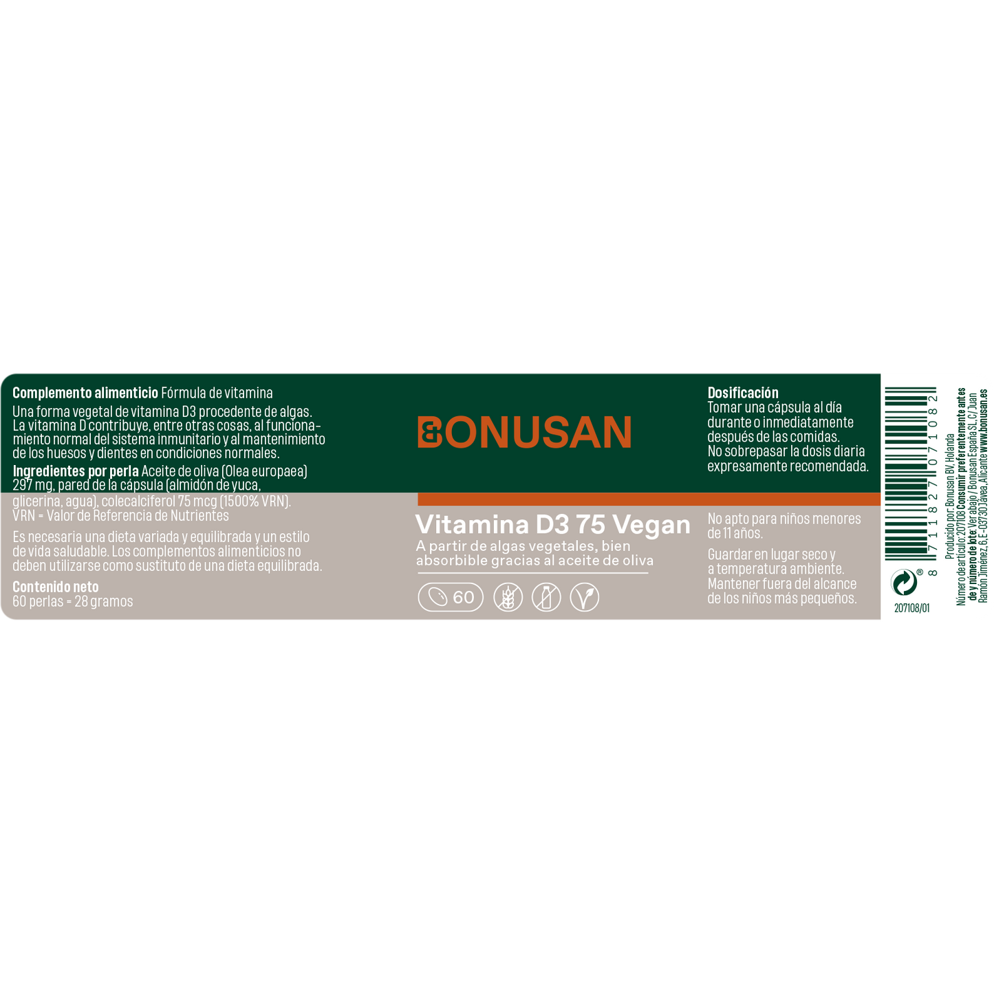Vitamina D3 75 Vegan | BONUSAN