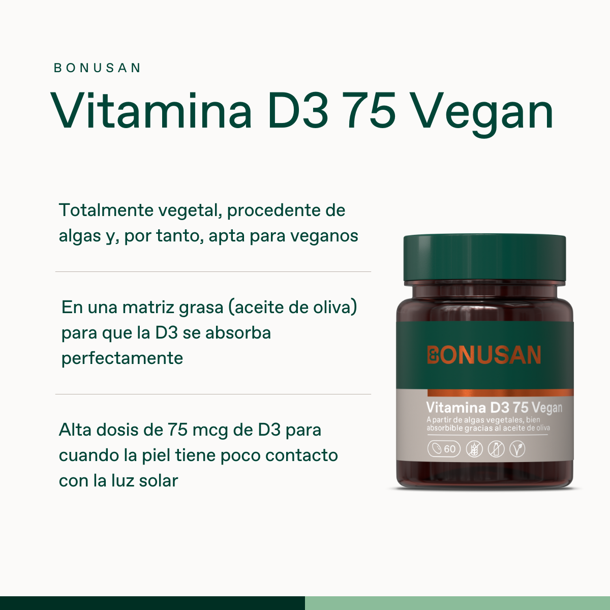 Vitamina D3 75 Vegan | BONUSAN