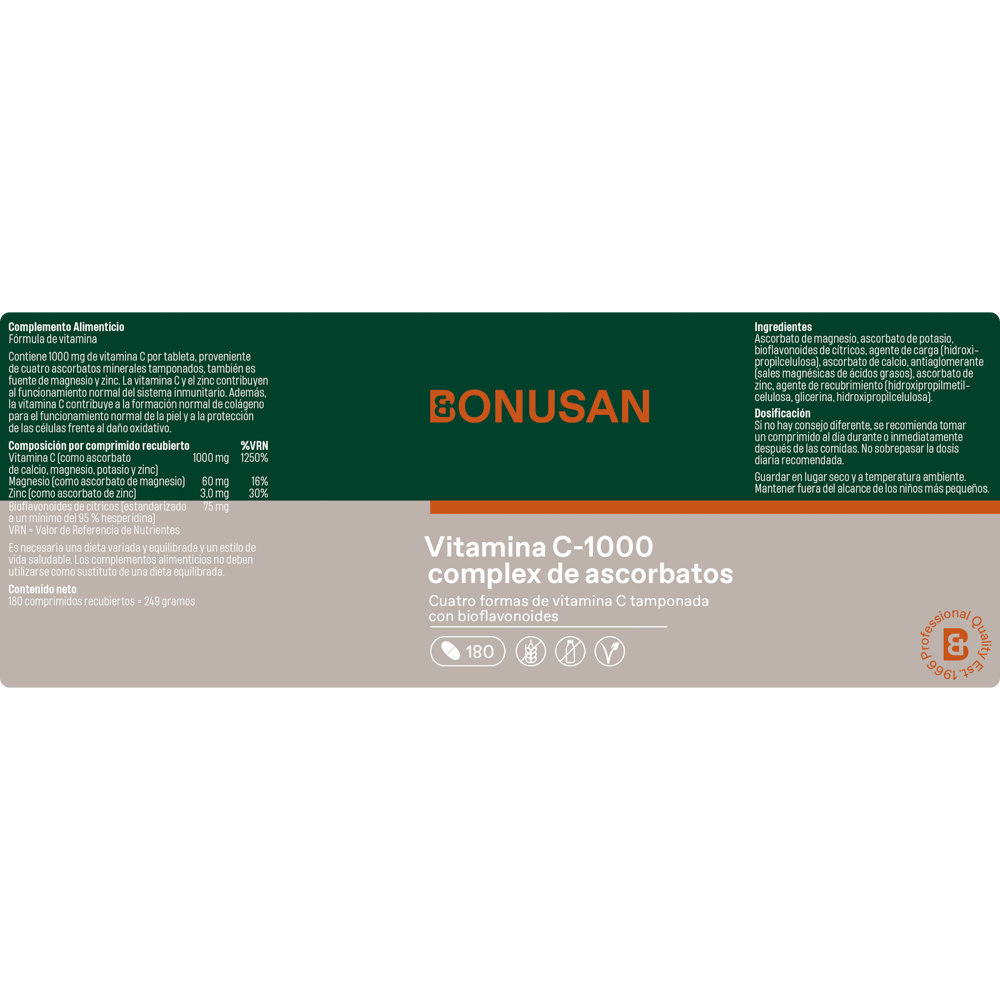 Vitamina C-1000 Complex de Ascorbatos | BONUSAN