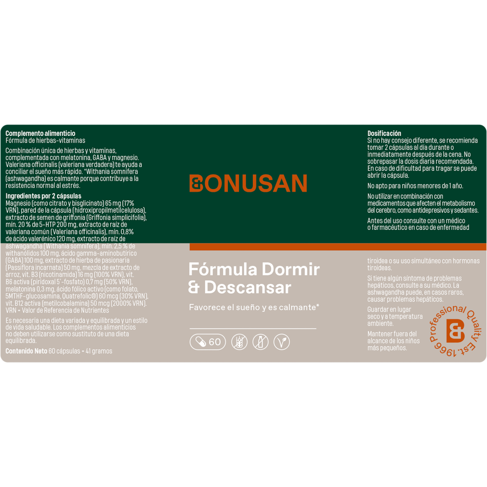 Fórmula Dormir y Descansar | BONUSAN