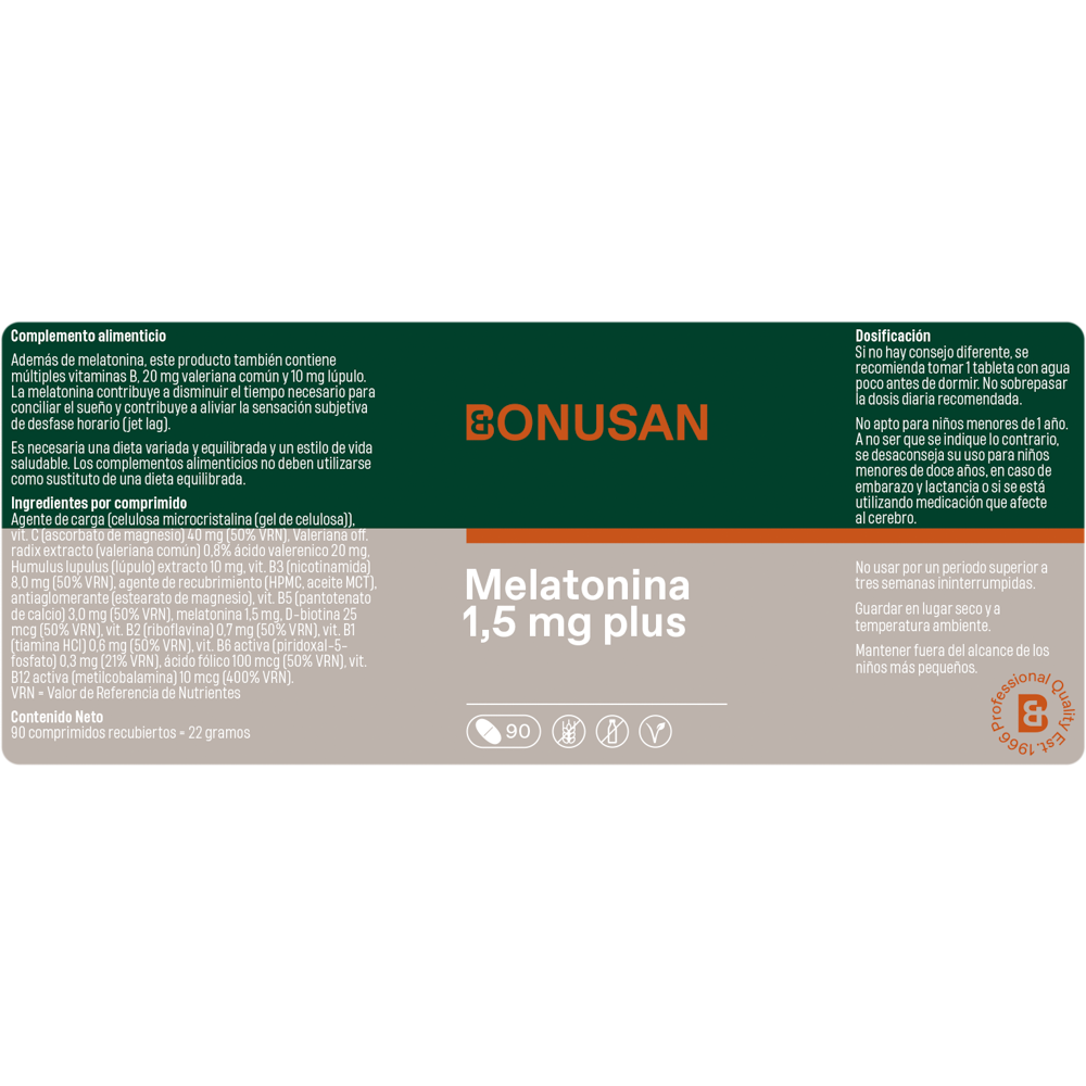 Melatonina 1.5 mg Plus | BONUSAN